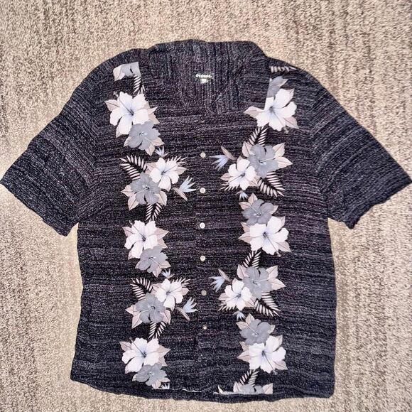 George Men's Short Sleeve Button Up Black Floral Dress Shirt Size XXL - Picture 5 of 9